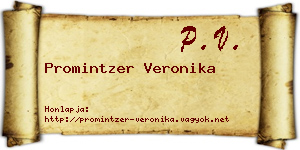 Promintzer Veronika névjegykártya